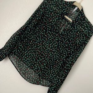 Sheer long sleeve blouse